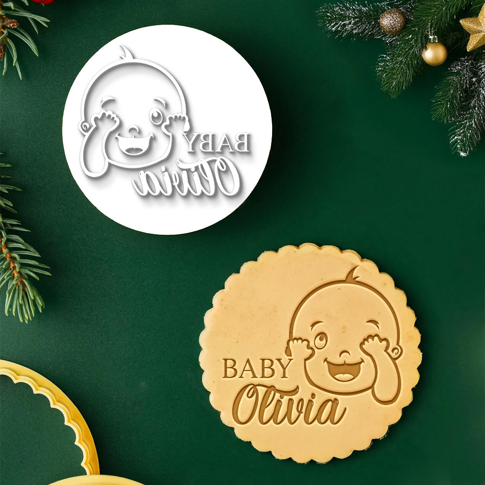Custom Baby Name With Teddy Bear Cookie Stamp Gift For Family LM32 897431