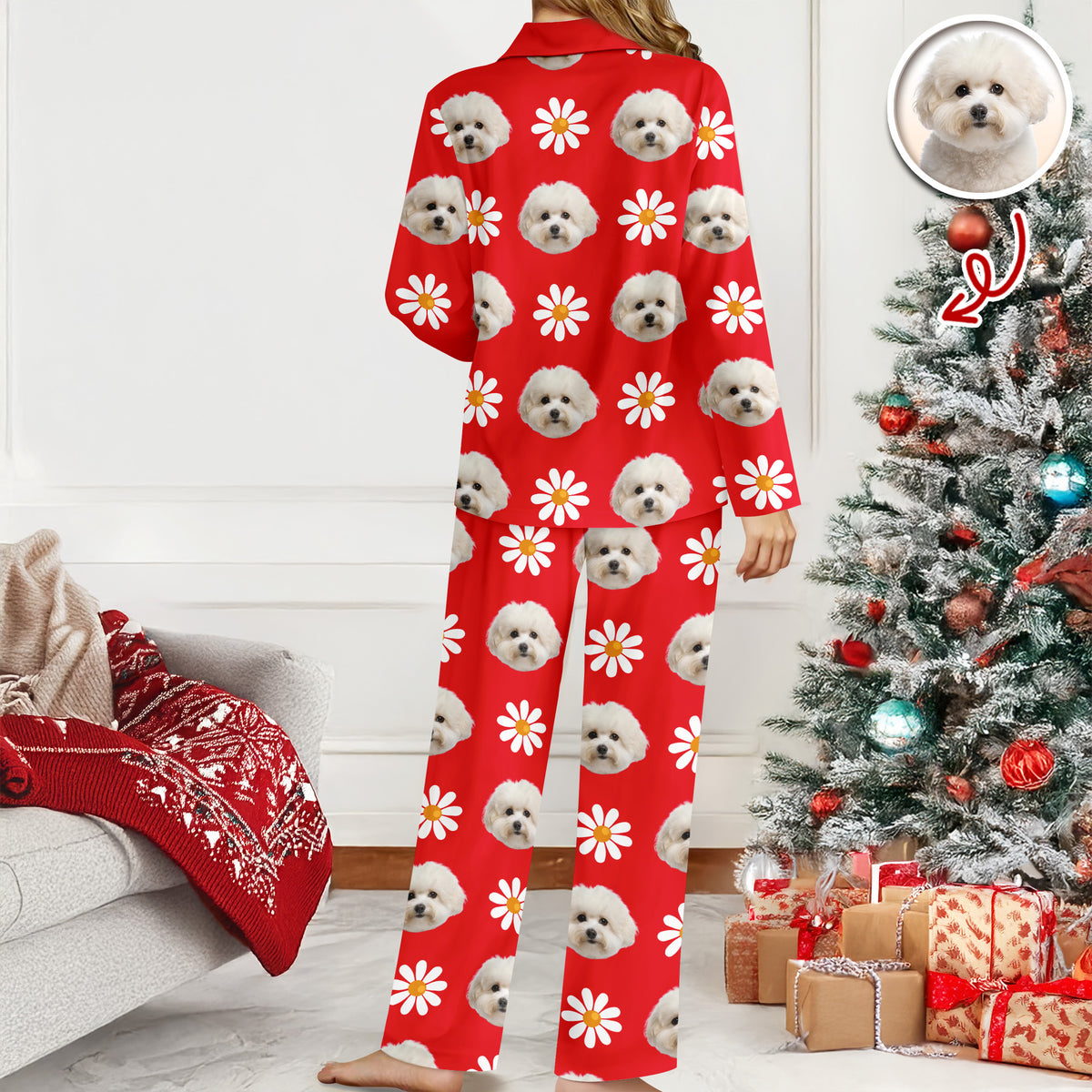Custom Face Photo With Icon Pajamas Gift For Dog Lovers TH10 894995