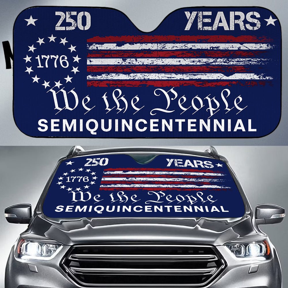 Custom Family Name We The People 250 Years America Car Sunshade CH07 910248