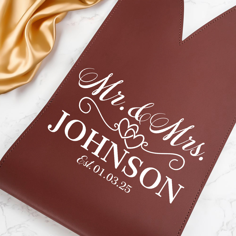 Custom Mr Mrs Leather Wine Bag Personalized Engagement Gift, Wedding Gift CH07 896538