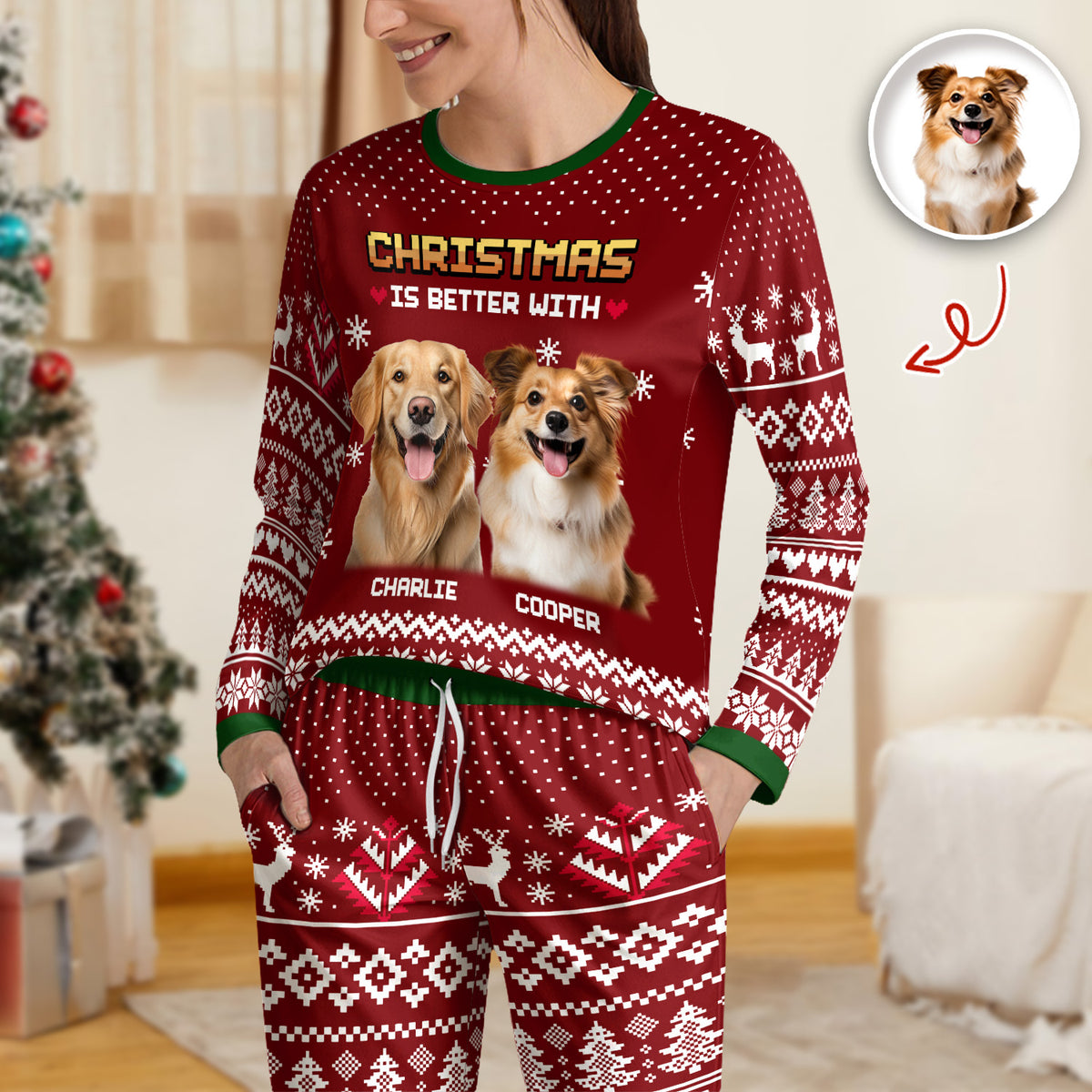 Christmas Better - Personalized Sleepwear For Dog Cat Lovers LM32 895575
