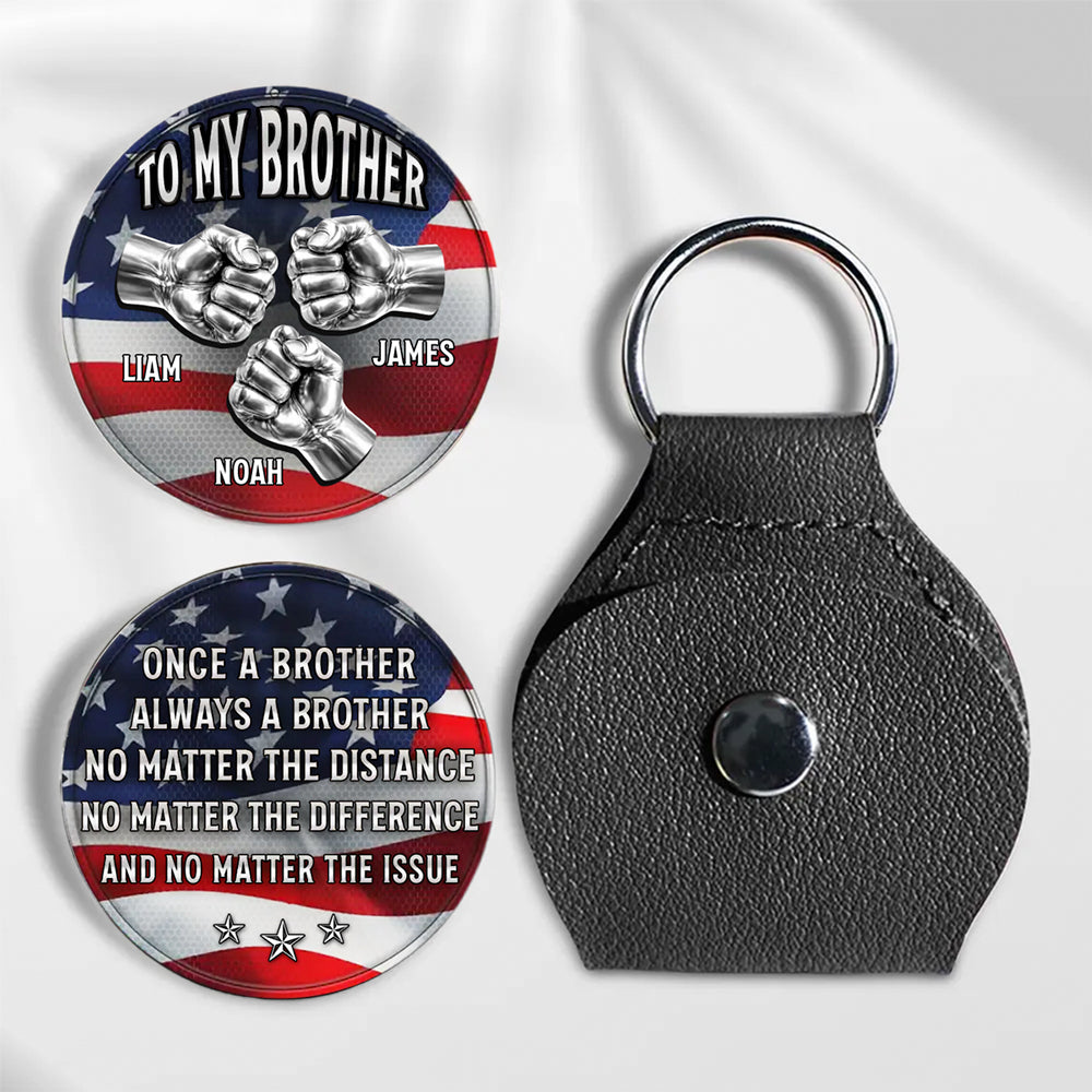 To My Brother Personalized Pocket Hug – Custom Name American Flag Pocket Hug TH10 169049