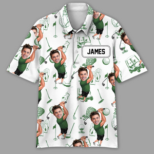 Custom Funny Golfer Photo Polo Shirt - Golf Lovers Gift CH07 895762