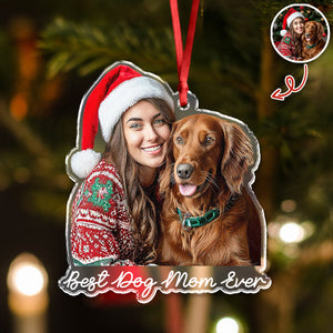 Custom Cute Dog Photo Memories 2025 Christmas Acrylic Ornament LM32 895987