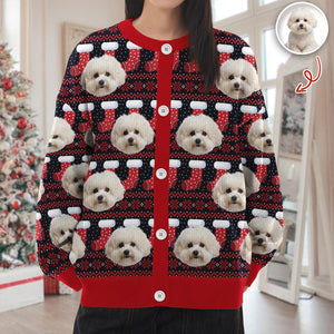 Custom Dog Photo Ugly Cardigan For Dog Lovers LM32 897129