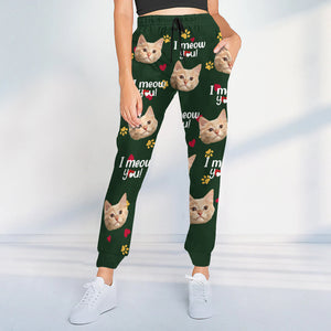Custom Photo I Woof/Meow You Sweatpants Gift For Pet Lovers HO82 894414