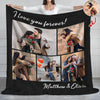 Custom Photo I Love You Forever Valentine Gift Blanket For Couple TH10 896861