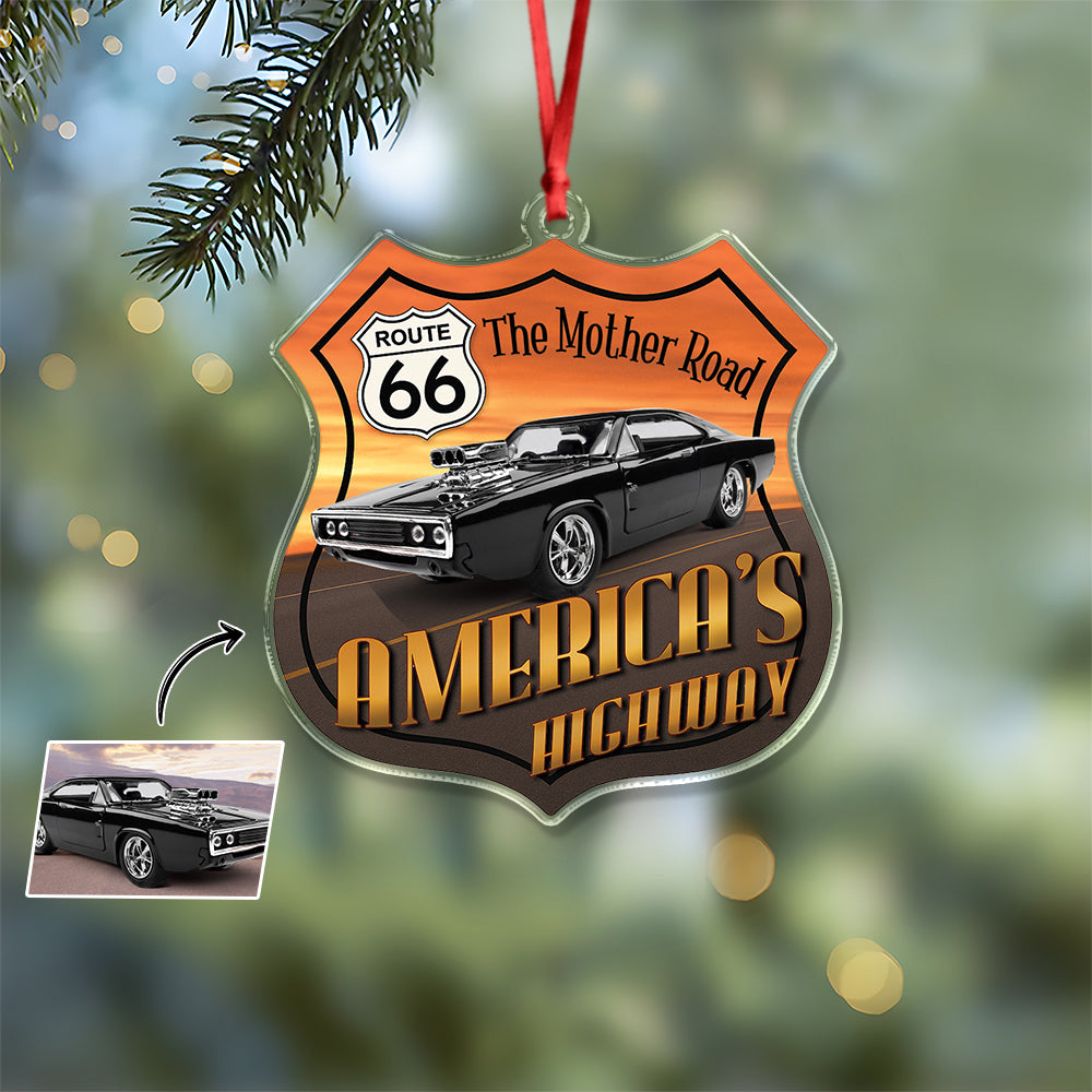 Custom Photo Route 66 America's Highway Acrylic Ornament TH10 894873