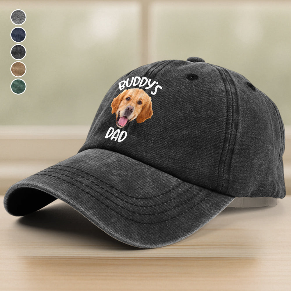 Custom Pet Photo Washed Denim Baseball Cap HA75 892872