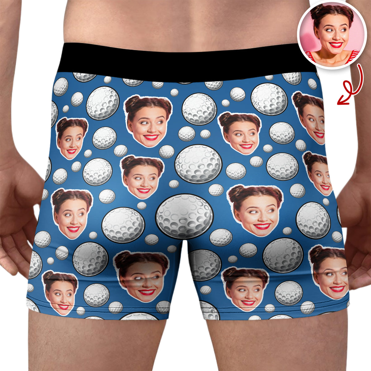 Custom Photo I'd Tap That Humorous Golf Men's Boxer Brief Funny Gift LM32 897647