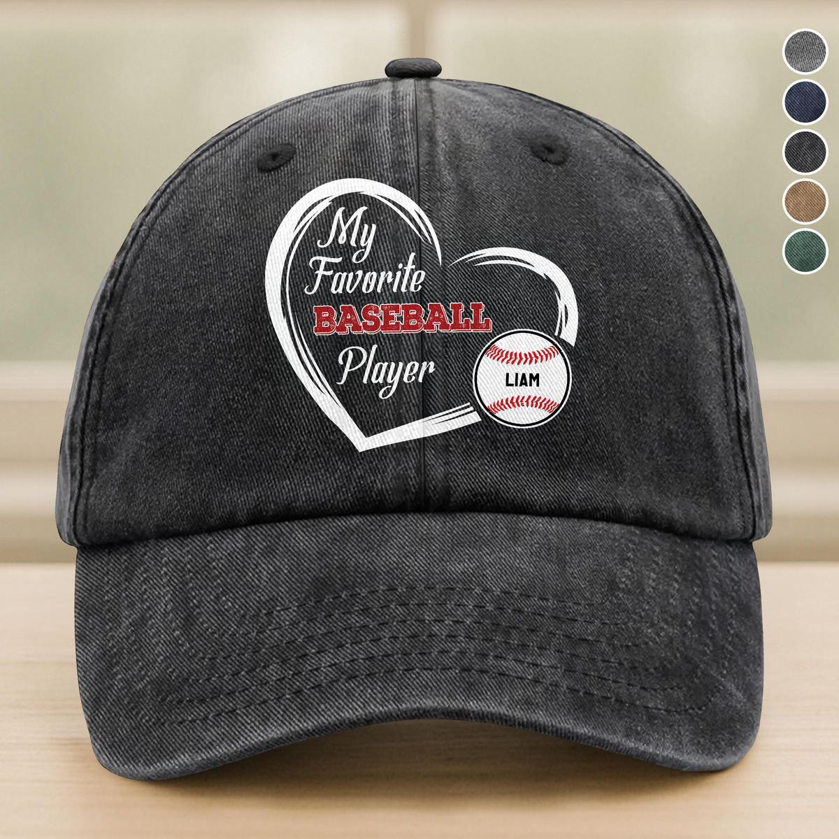 Favorite Players On My Cap - Personalized Washed Baseball Denim Cap Gift For Baseball Lovers HO82 894690