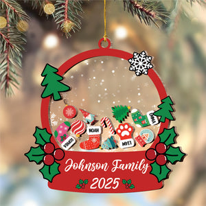 Personalized Stocking Family & Pet Shaker Ornament Christmas Gift For Family CH07 896932