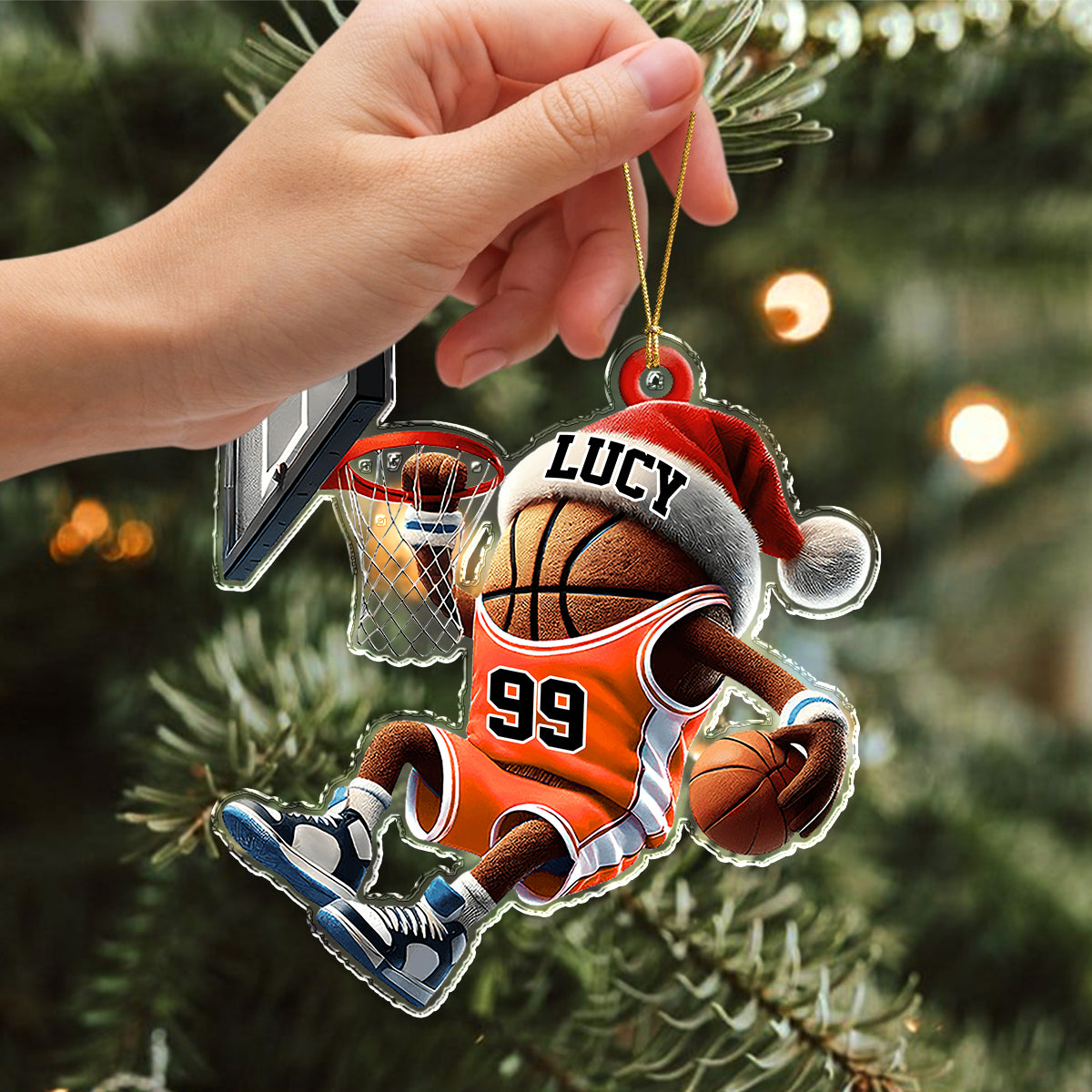 Personalized Basketball Christmas Acrylic Ornament Gift For Basketball Lovers LM32 895697