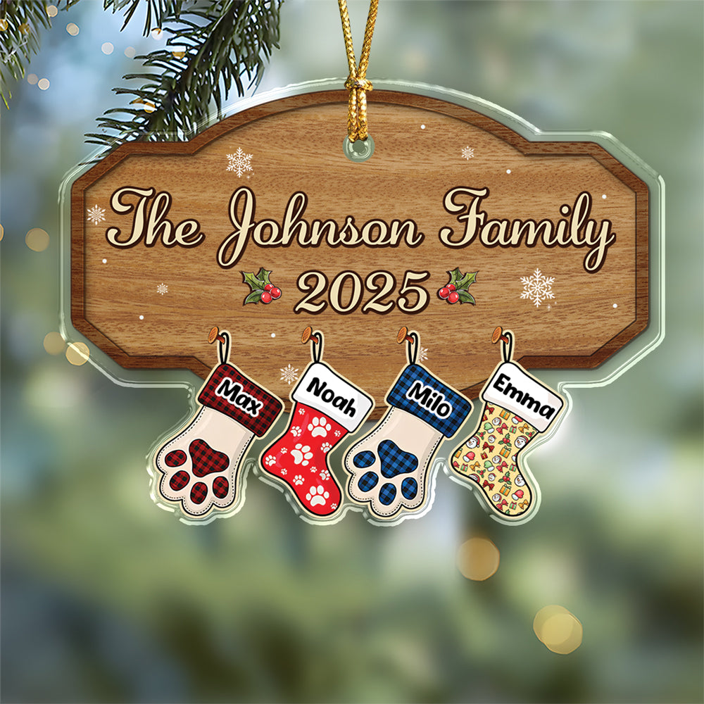 Family With Pets Personalized Acrylic Ornament CH07 899564
