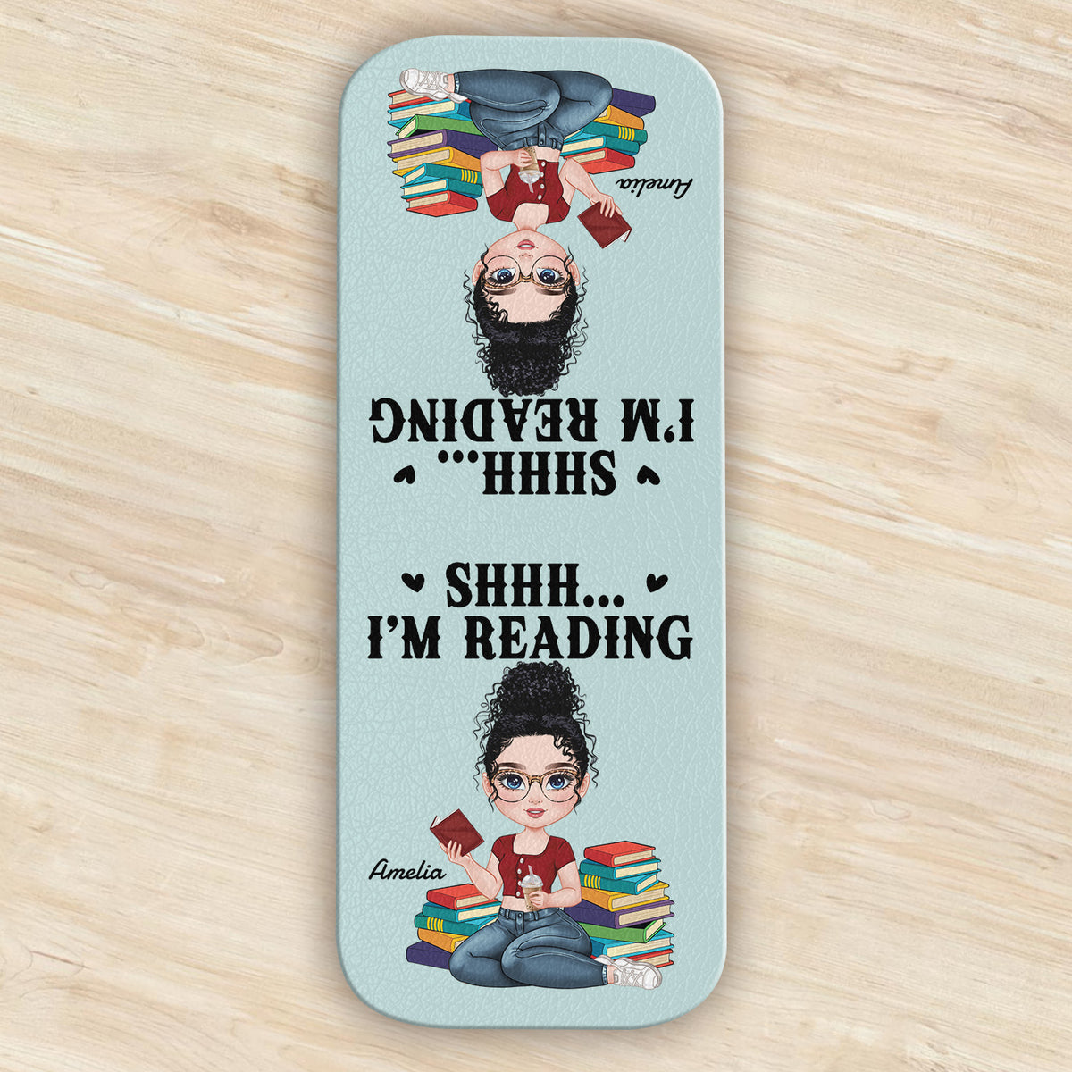 Shhh....I'm Reading Personalized Leather Magnetic Bookmark Funny Gifts For Book Lovers CH07 899490