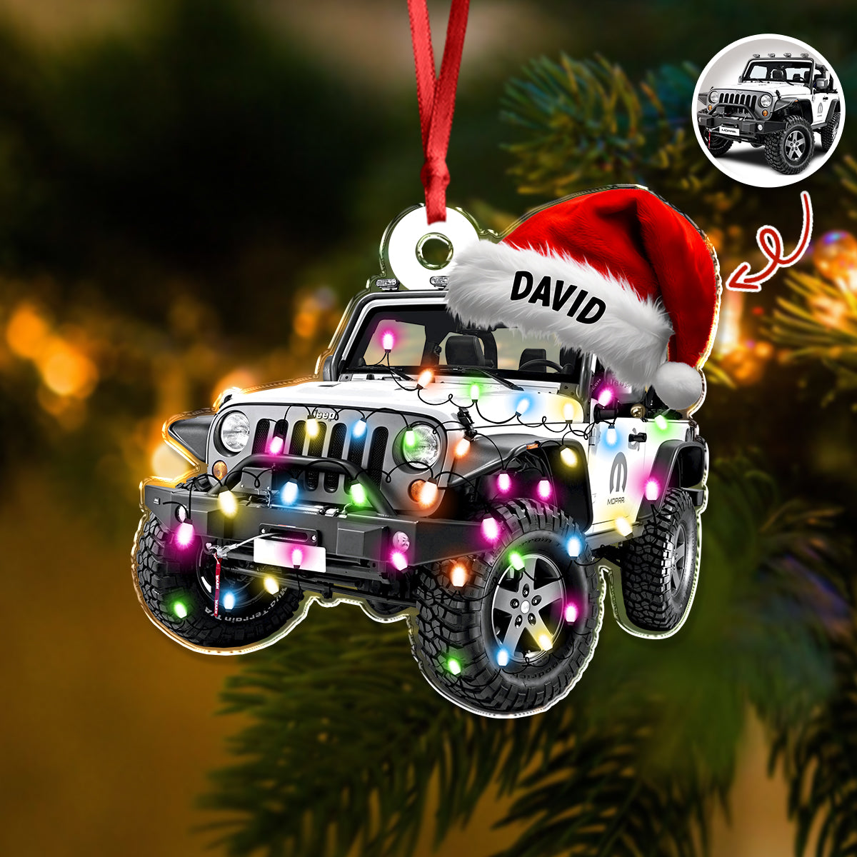 Custom Car Photo Acrylic Ornament  For Christmas TH10 894439