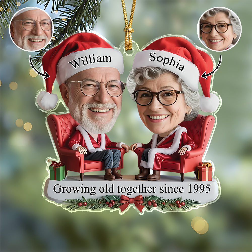 Custom Growing Old Together Since Couple Acrylic Ornament CH07 899252