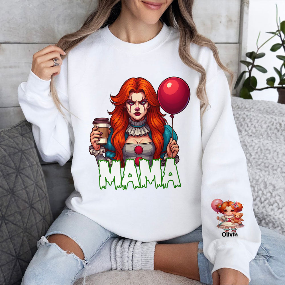 Personalized IT Halloween Sweatshirt With Kid's Names Funny Gift For Mom TH10 894359