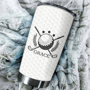 Personalized 3D Inflated Effect Fat Tumbler Gift For Golf Lover TH10 898127