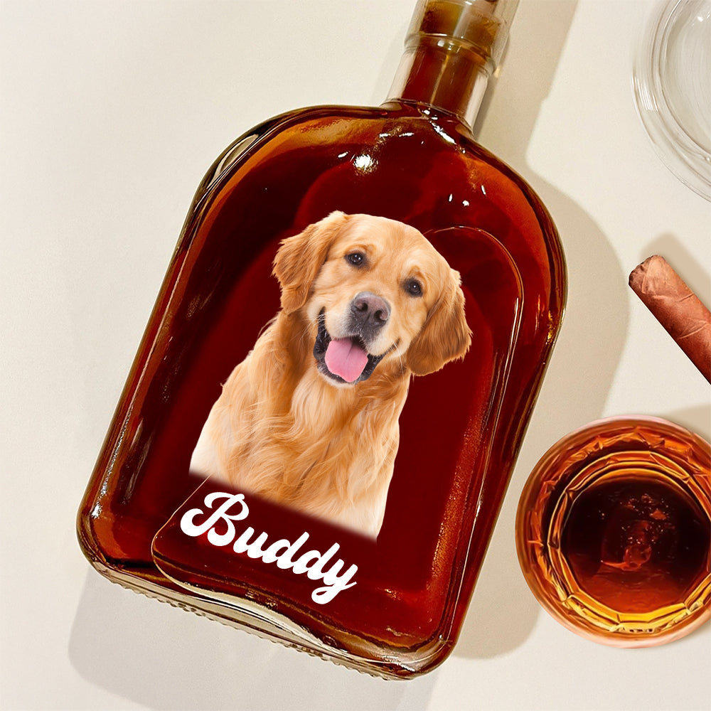 Custom Dog Photo Whiskey Bottle For Dog Lovers CH07 895974