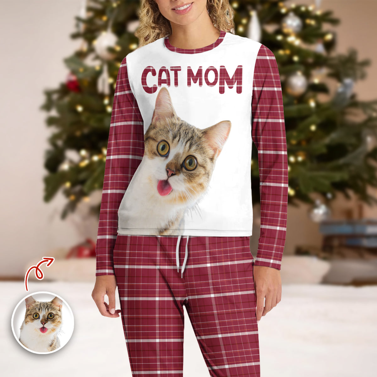 Custom Photo Cat Mom Cat Dad Personalized Sleepwear Gift For Cat Lovers CH07 899108