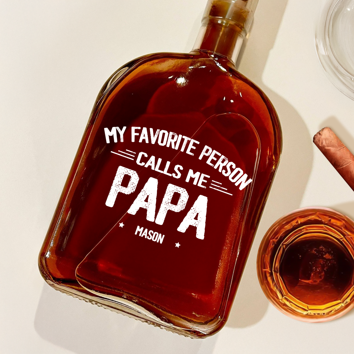 Personalized My Favorite People Call Me Daddy Vintage Style Whiskey Bottle Gift For Dad, Grandpa HO82 894460