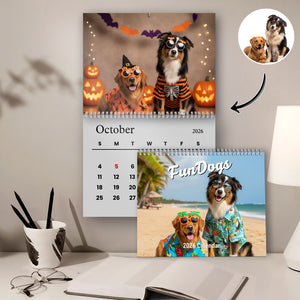 Dog Calendar 2026 Wall Calendar Custom Dog Photo Funny Style Wall Calendar CH07 895382