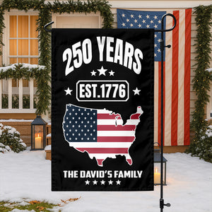 Custom Family Name 250 Years Est 1776 Garden Flag TH10 896671
