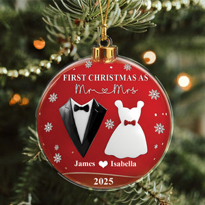 First Christmas As Mr And Mrs - Personalized Acrylic Ornament CH07 899096