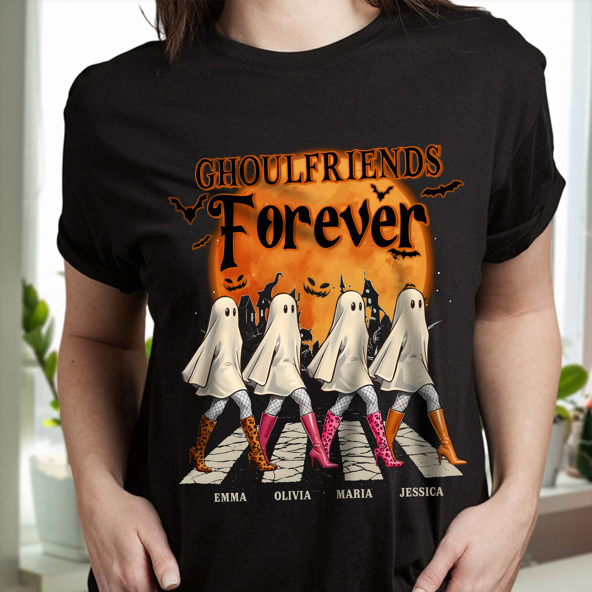 Bootiful Besties - Personalized Dark Shirt Halloween Birthday Gifts For Women, Besties, Sisters, BFF CH07 899320