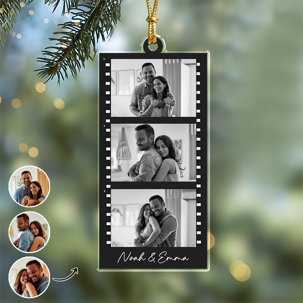 Custom Photo Couple Strip Acrylic Ornament Couple Gift HA75 897582