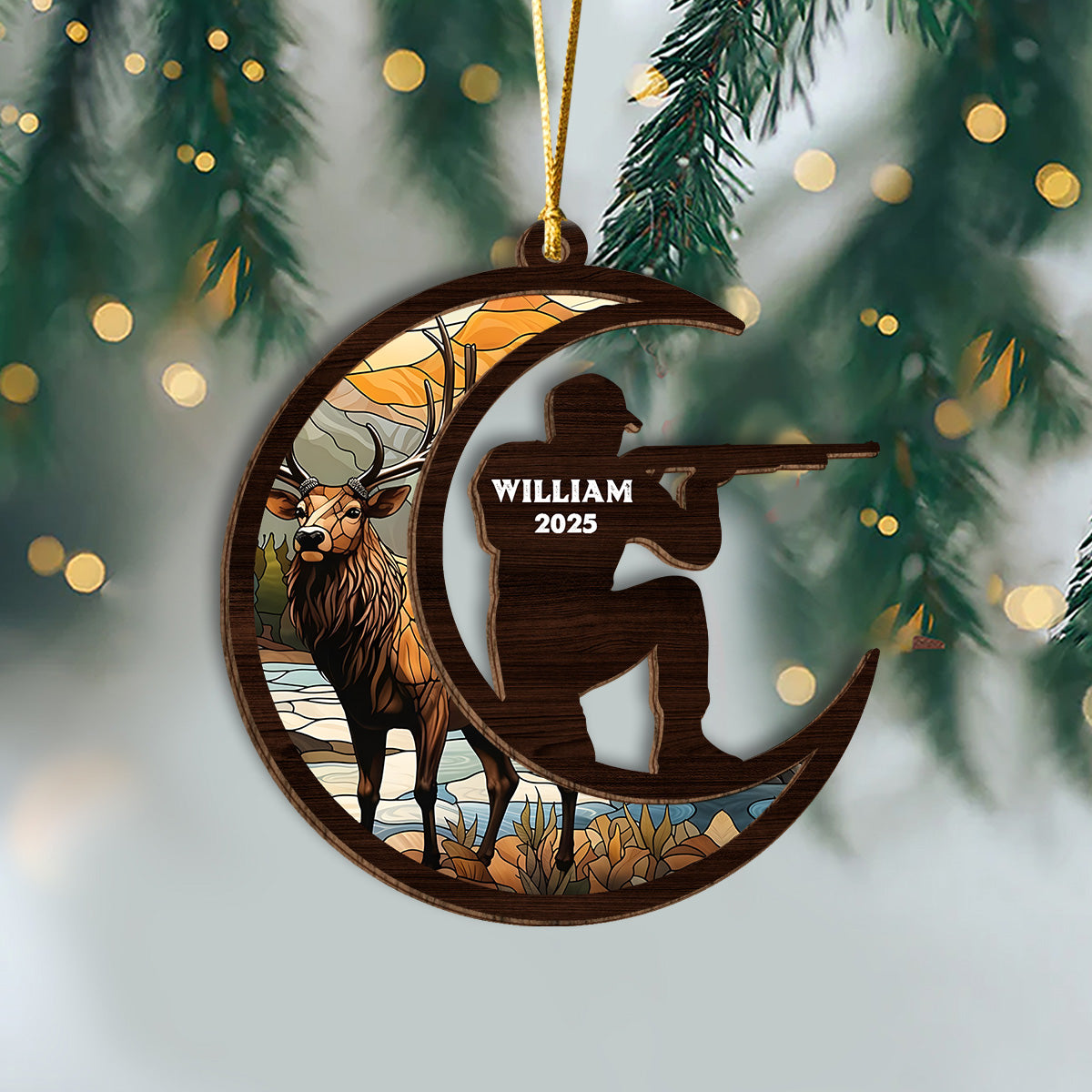 Personalized Deer Hunting Wood Layer Ornament For Hunting Lovers TH10 896691