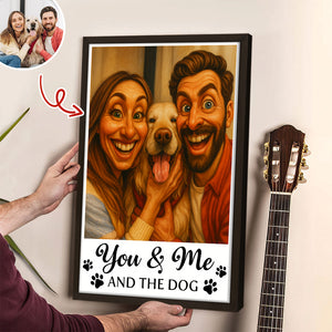 Caricature Your Photo - You & Me And The Dog, Cat - Personalized Photo Poster HO82 894554