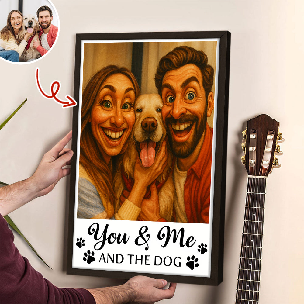Caricature Your Photo - You & Me And The Dog, Cat - Personalized Photo Poster HO82 894554