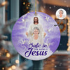 Custom Photo Safe In The Arms Of Jesus Memorial Ceramic Ornament For Christmas HA75 897516