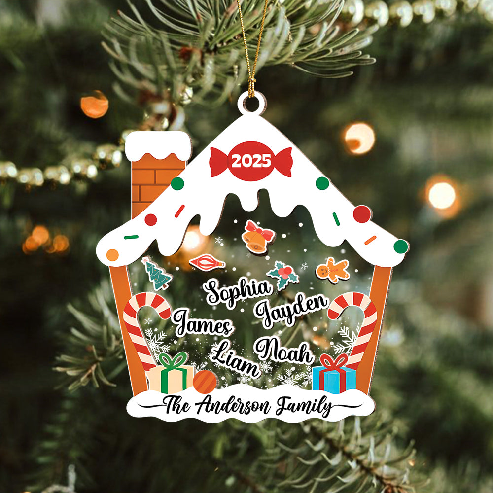 Custom House With Names Personalized Shaker Ornament Christmas Gift For Family CH07 896918