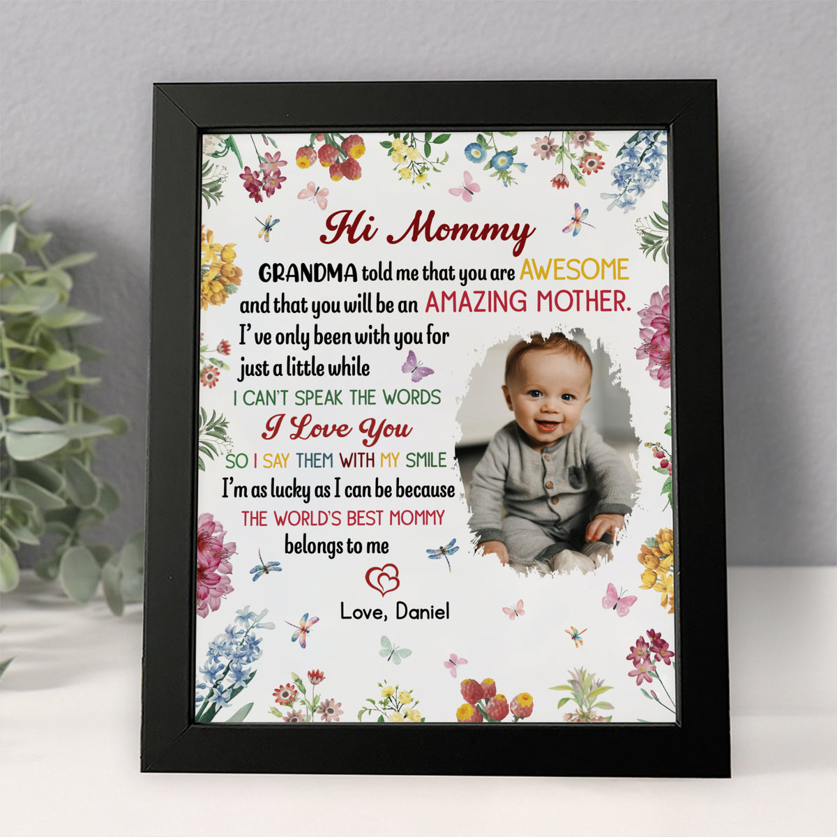 Custom Kid Photo Grandma Told Me That You Are Awesome Picture Frame HA75 891990