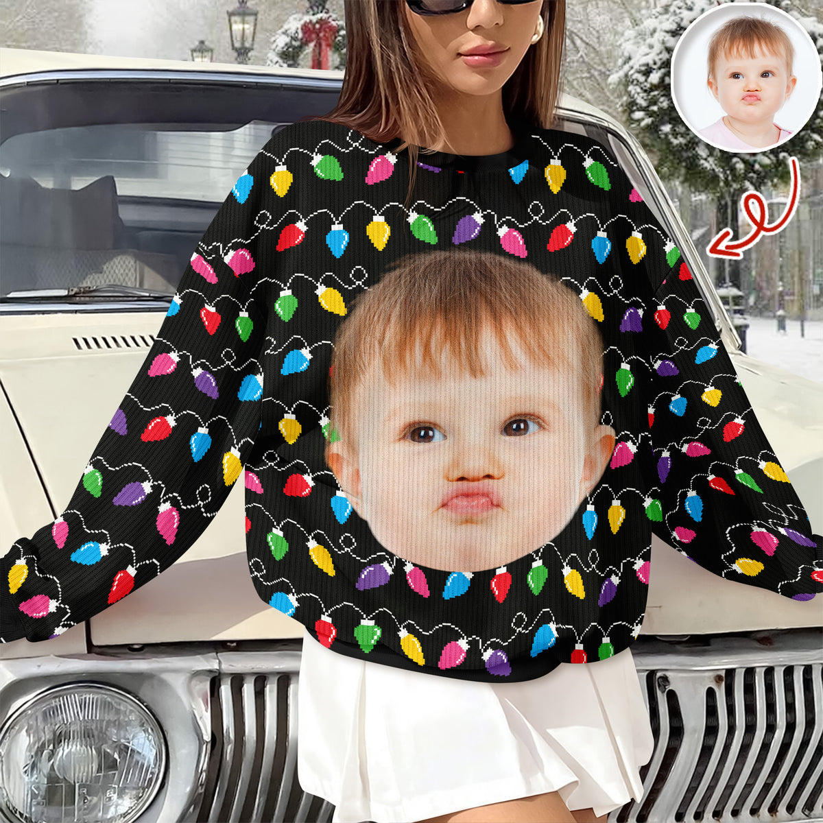 Custom Big Face Photo This Is My Ugly Sweater - Personalized Ugly Sweater CH07 896056