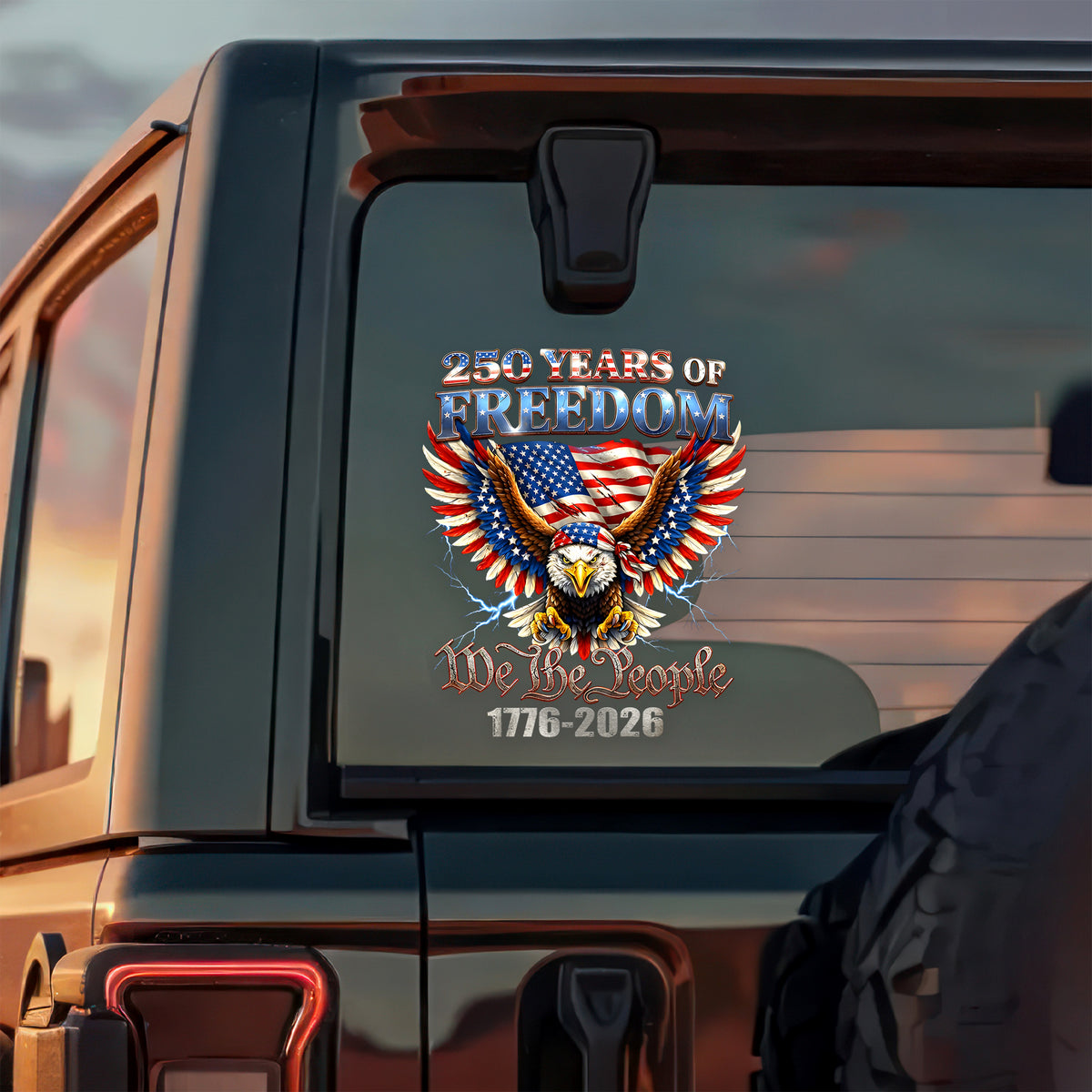 250 Years Of Freedom We The People 1776-2026 Car Window Decal Sticker HA75 920170