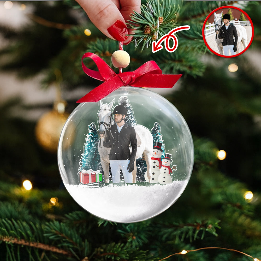Custom Horse Photo - Personalized 3D Ball Ornament Christmas Gift For Family CH07 899792