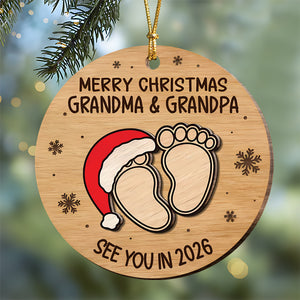 Christmas Baby Shower - Personalized Wood Ornament Gifts For New Moms, New Dads, New Parents CH07 899282