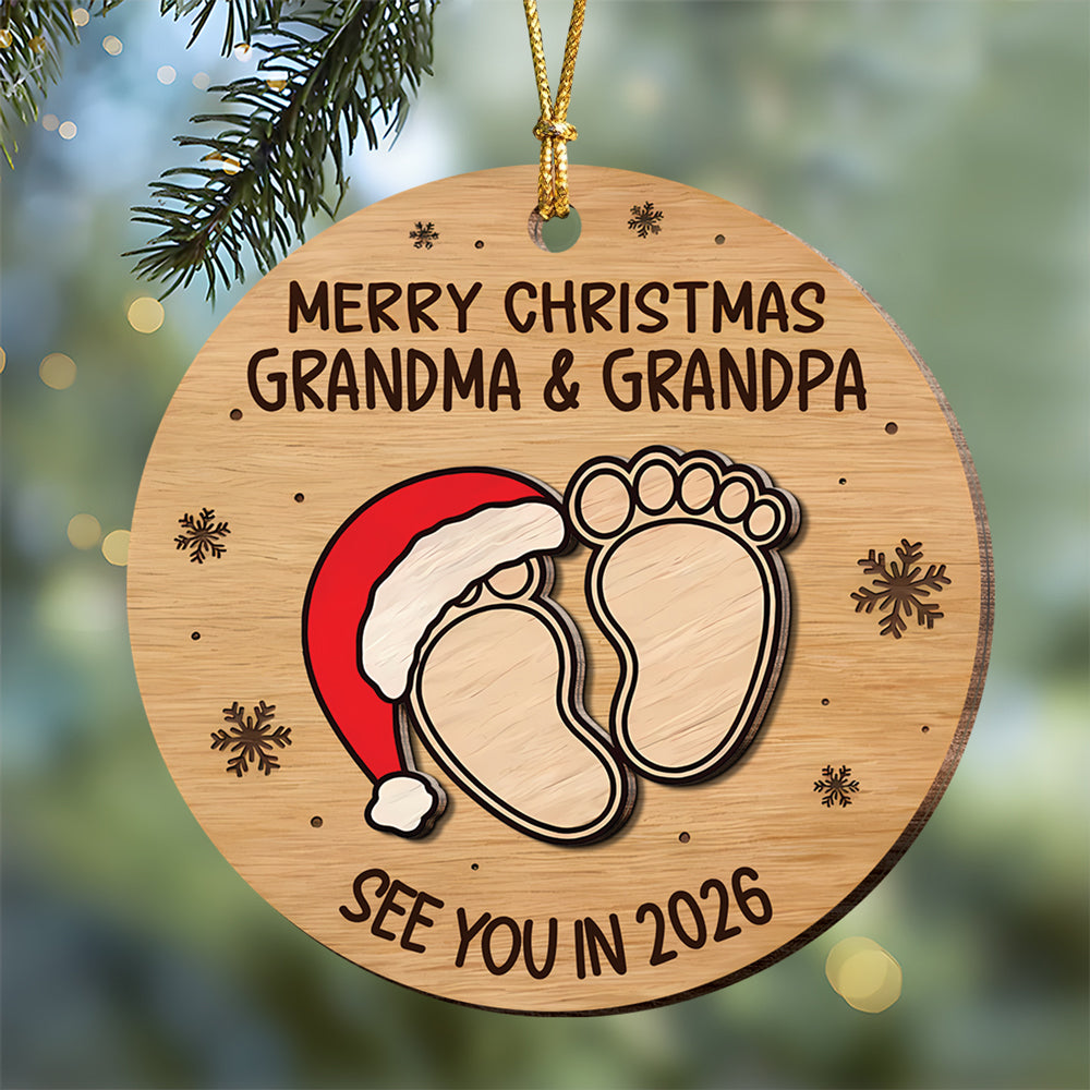 Christmas Baby Shower - Personalized Wood Ornament Gifts For New Moms, New Dads, New Parents CH07 899282
