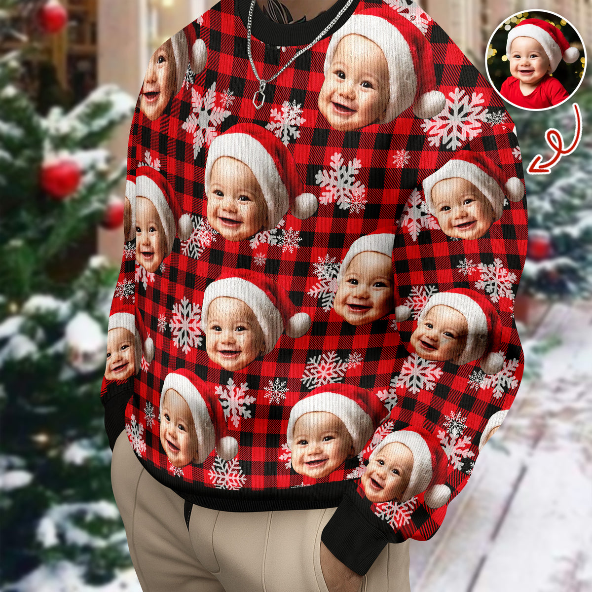 Custom Funny Family Face Ugly Sweater Christmas Gift HA75 897078