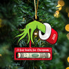 A Few Bucks for Christmas Grinchy Wood Money Holder Ornament LM32 897399