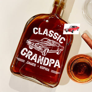 Classic Grandpa - Personalized Custom Vintage Car Whiskey Bottle LM32 895135