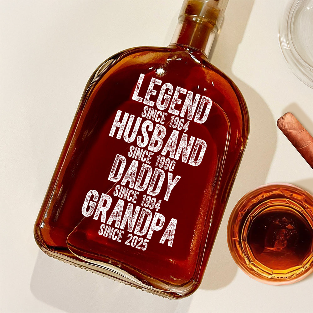 Legend Husband Daddy Grandpa - Family Personalized Whiskey Bottle HA75 892522