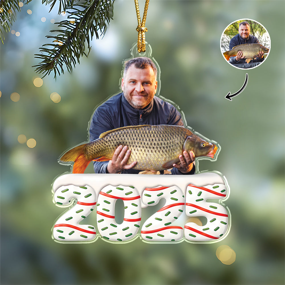 Custom Photo Acrylic Ornament Personalized Christmas Gifts For Fishing Lovers HA75 897866