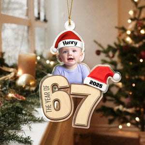Custom Photo Six Seven Gen Alpha Humor Acrylic Ornament HO82 900704