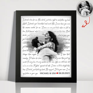 Custom Photo Song Lyrics Wall Picture Frame Valentine Day Gift For Wife Husband LM32 897729