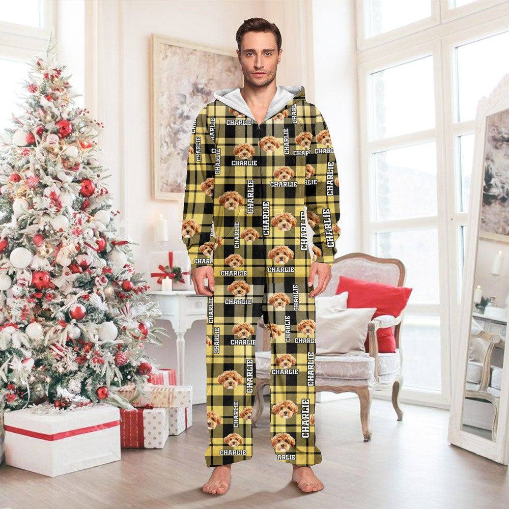 Custom Dog And Cat Photo With Name Onesie Pajamas For Dog Lovers, Cat Lovers HO82 894314